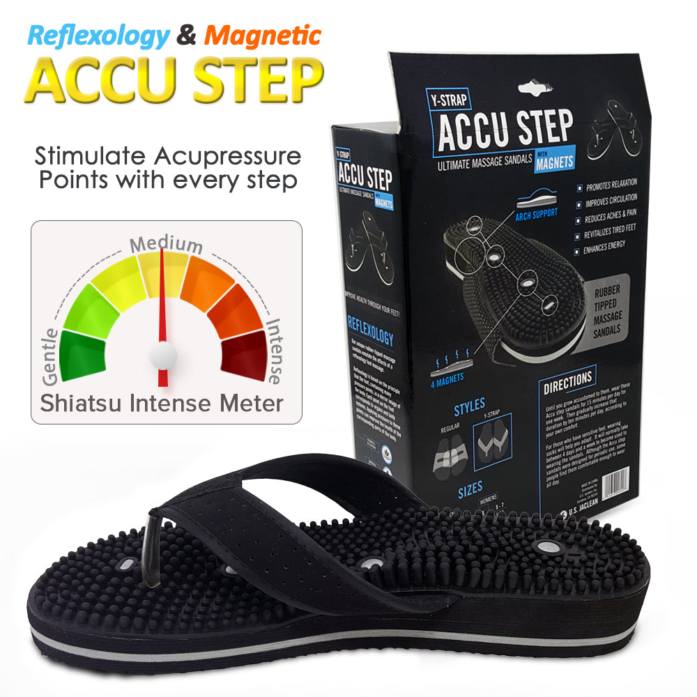 Daiwa Felicity Accu Step Sandals Y Strap - Acupressure Nodules Magnetic Therapy