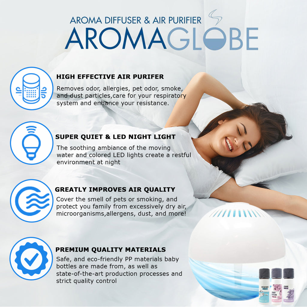 Daiwa Felicity Aroma Globe Air Washer & Room Revitalizer - White Noise Machine