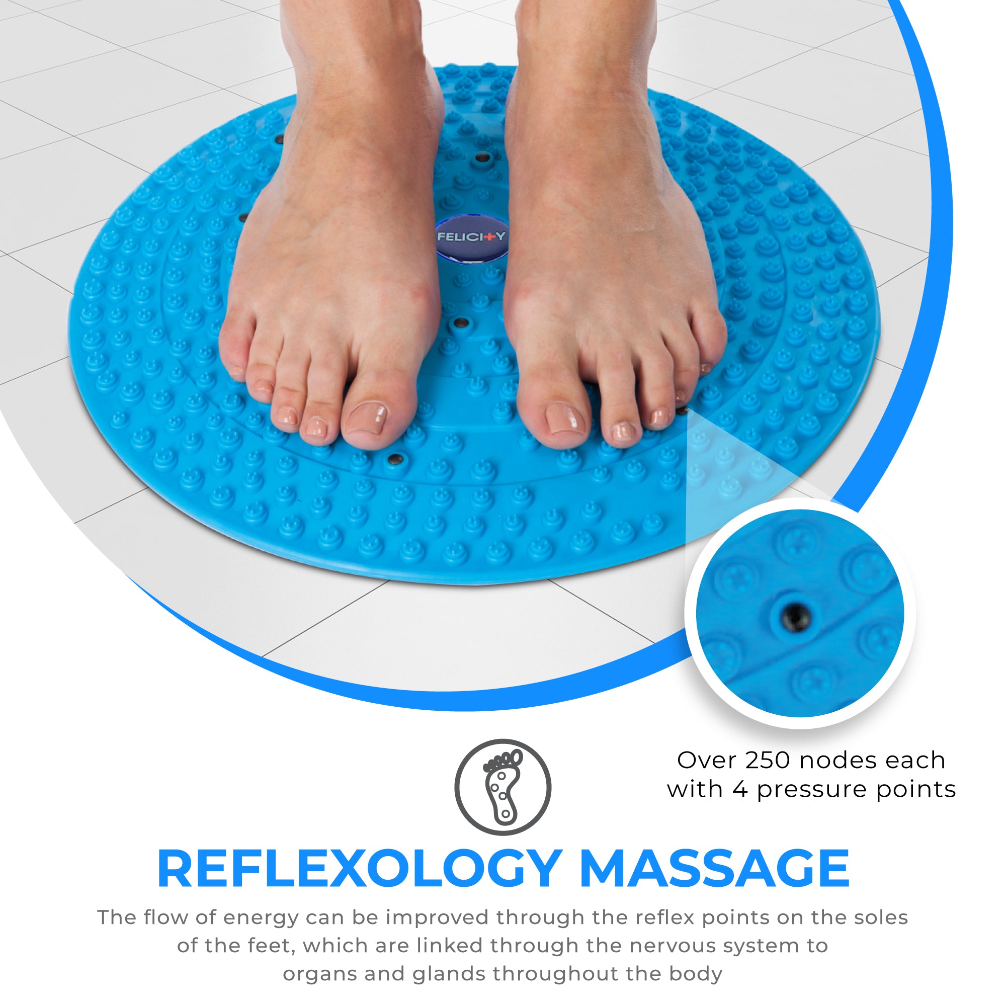 Daiwa Felicity Acupressure Disc Reflexology Mat with Magnetic Therapy